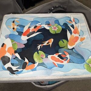 Colorful Koi Fish Art Box